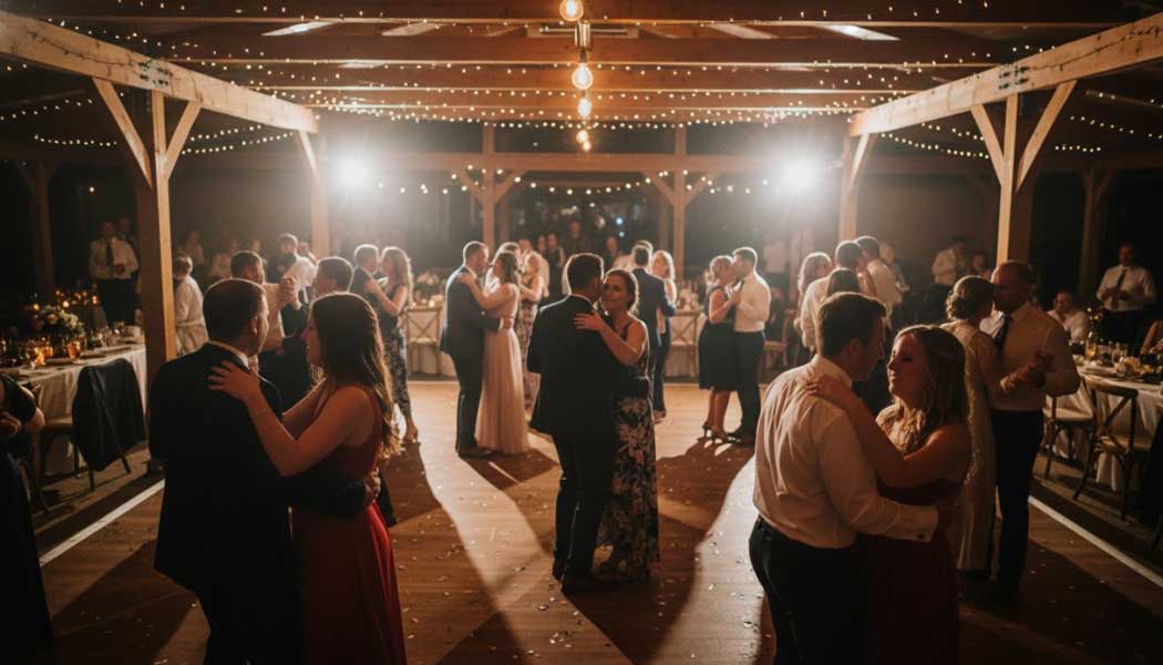 Wedding Dance Floor Full with Special Lighting Design