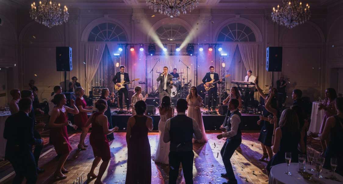 A Five-Piece Live Wedding Band Performing