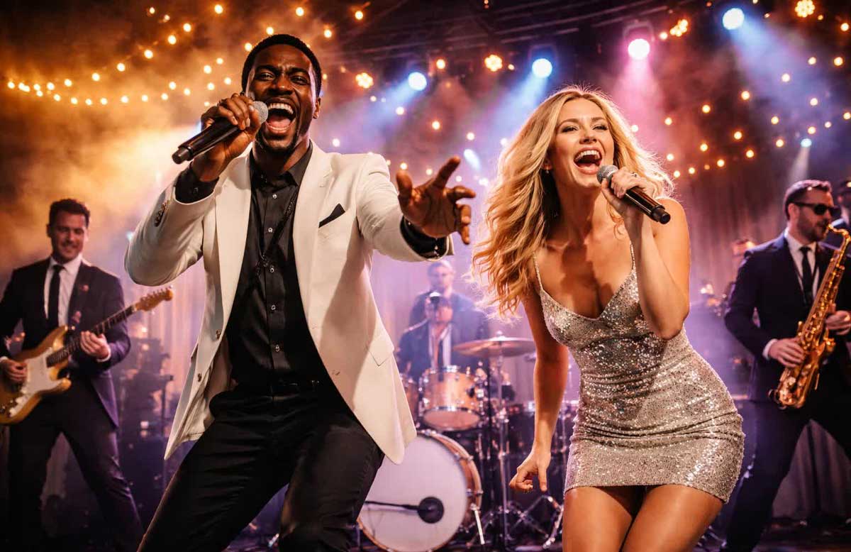 Live Band Performing at a Private Party