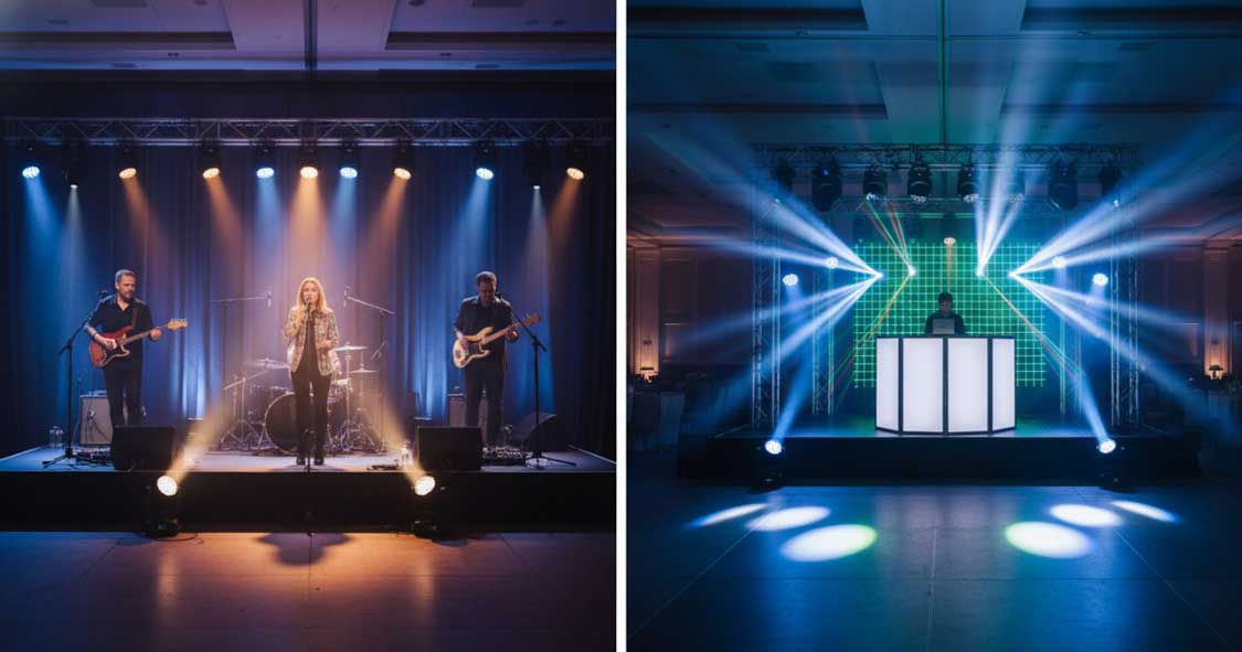 Live Band Setup on a Corporate Event Stage