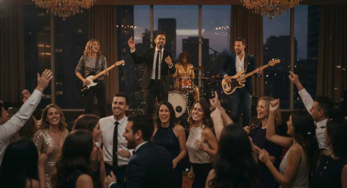 A Corporate Event Band and a Crowded Dance Floor
