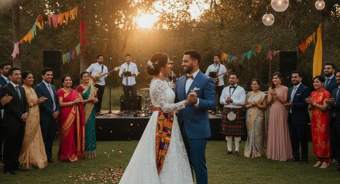 A Wedding Couple Dance to their Chosen First Dance Song