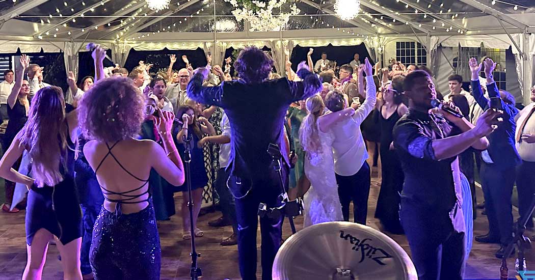 Liquid Blue Wedding Cover Band