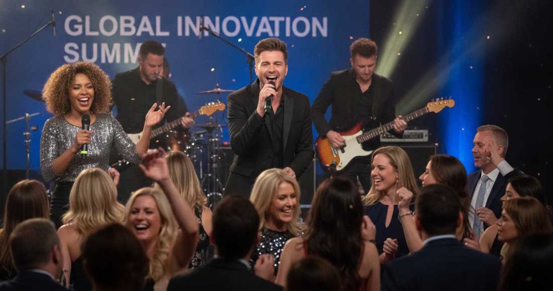 Live Band Creating Bonding Moments with Guests at a Party