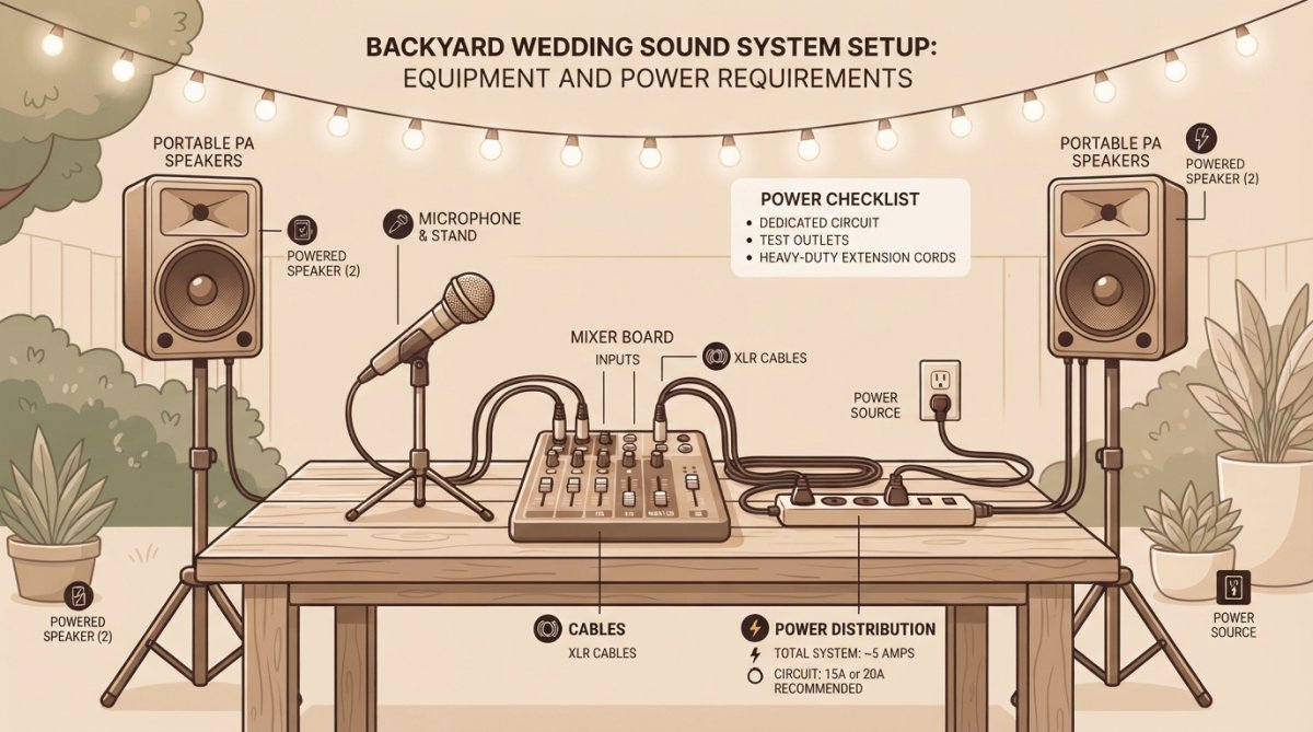 Outdoor Wedding Sound System Setup