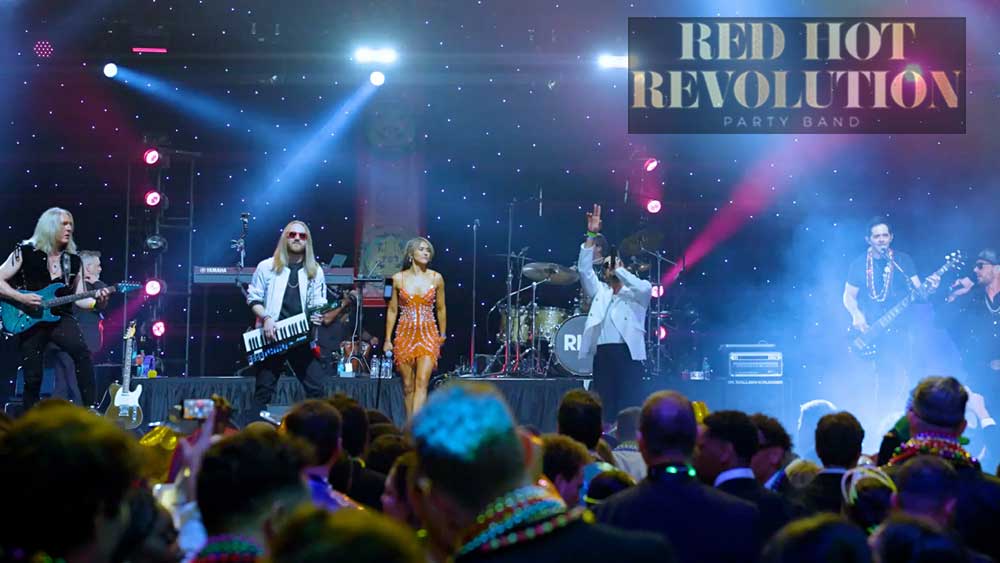 Red Hot Revolution Performs for a Large Crowd at a Luxury Event