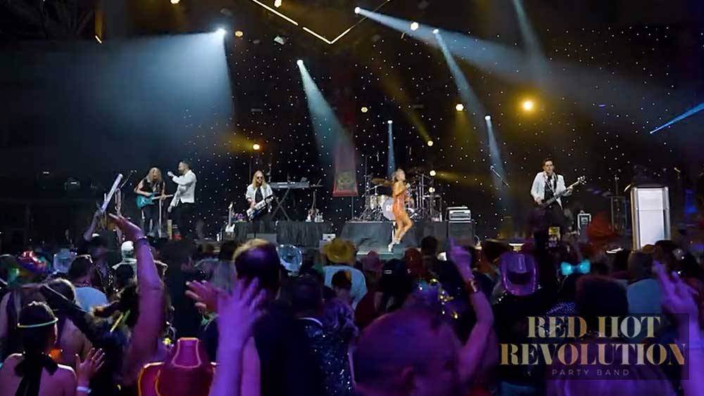 Red Hot Revolution Performs for a Large and Exited Crowd